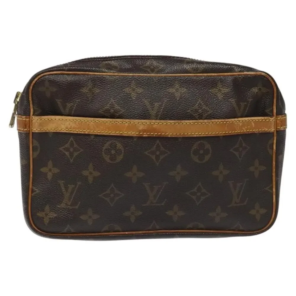 Louis Vuitton Monogram Compiegne 23 Clutch Bag Brown